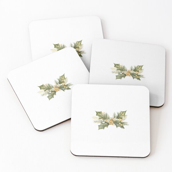 Item preview, Holiday Holly with Gold Berries designed and sold by Teecha45.