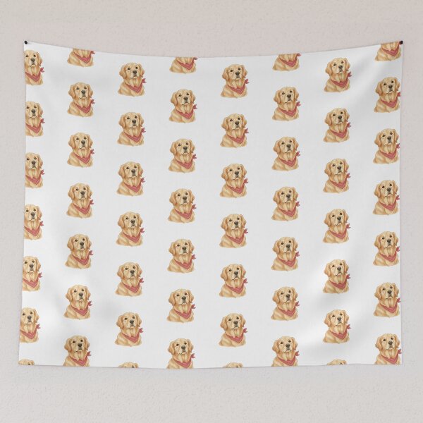 Item preview, Golden Retriever With Bandana – Gentle & Loyal Dog Illustration designed and sold by kimbo1106.