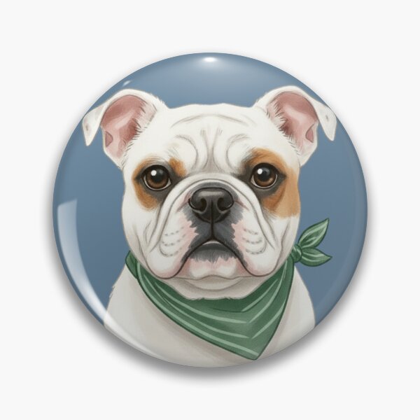 Item preview, Bulldog With Bandana – Calm & Charming Dog Illustration designed and sold by kimbo1106.