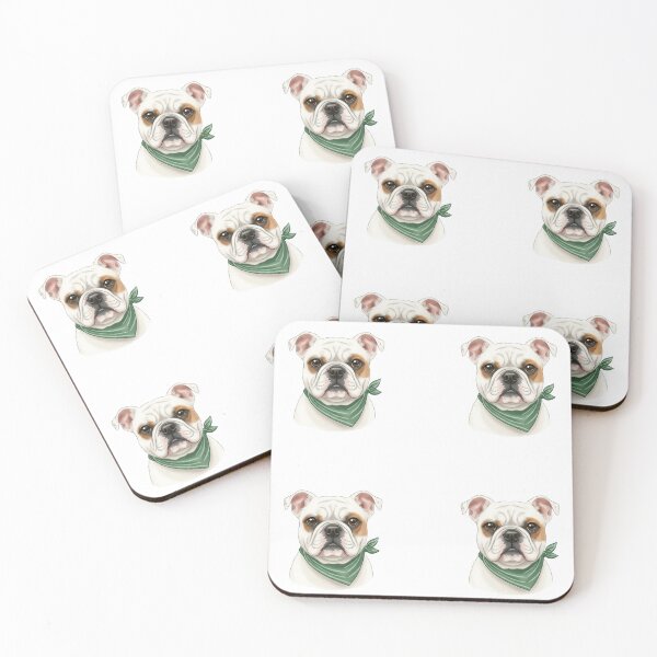 Item preview, Bulldog With Bandana – Calm & Charming Dog Illustration designed and sold by kimbo1106.