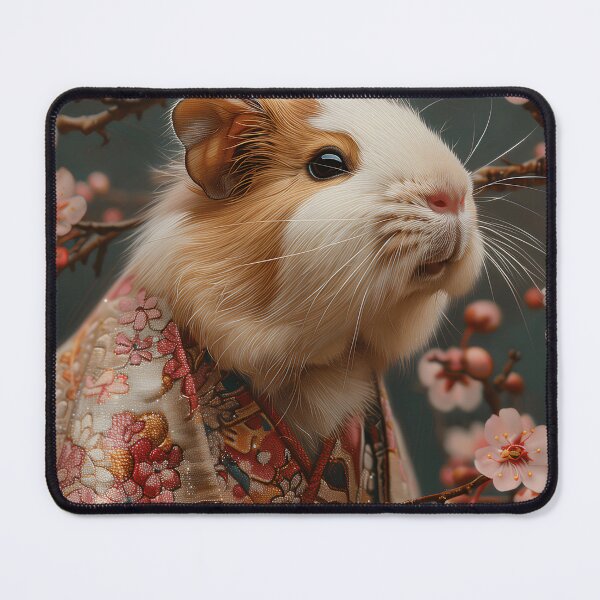 Item preview, Guinea Pig Painting in Floral Kimono with Cherry Blossoms designed and sold by CuongArtLab.