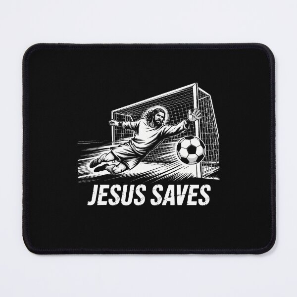 Item preview, Soccer Goalie Goalkeeper Jesus Saves Christian Soccer Player designed and sold by TiffanyLucia.