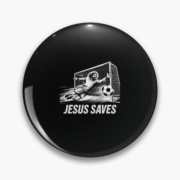 Item preview, Soccer Goalie Goalkeeper Jesus Saves Christian Soccer Player designed and sold by TiffanyLucia.