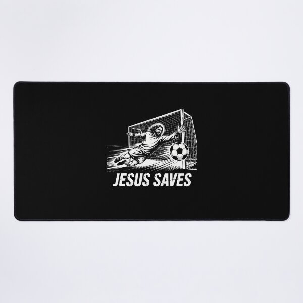 Item preview, Soccer Goalie Goalkeeper Jesus Saves Christian Soccer Player designed and sold by TiffanyLucia.