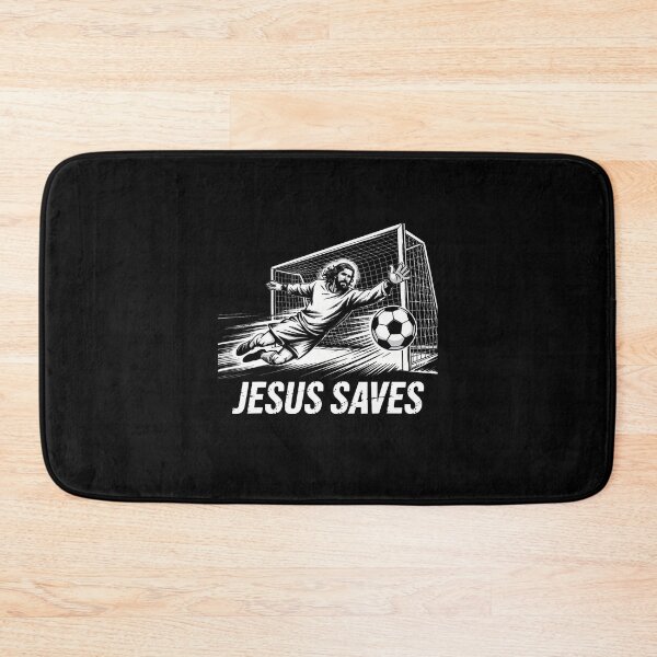 Item preview, Soccer Goalie Goalkeeper Jesus Saves Christian Soccer Player designed and sold by TiffanyLucia.
