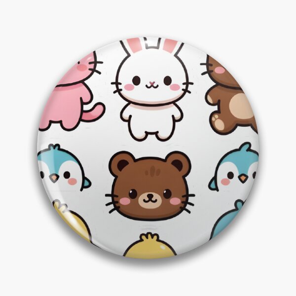 Item preview, Cute Kawaii Animal Sticker Pack - Aesthetic Heart Star Bunny Frog Icons - Mega Bundle Graphics designed and sold by humblesoart.