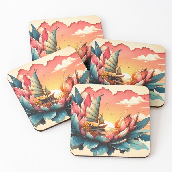 Item preview, Flower Boat, Ai Generated Art  designed and sold by ACC .