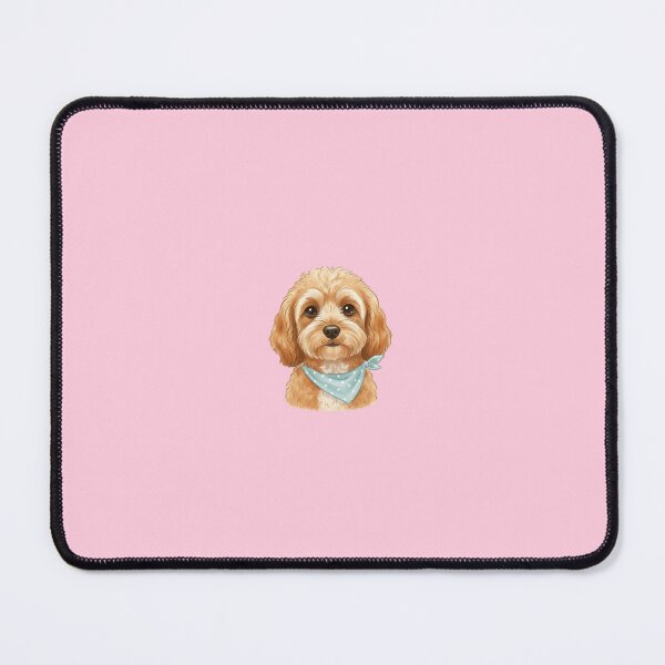 Item preview, Cockapoo With Bandana – Playful & Sweet Dog Illustration designed and sold by kimbo1106.