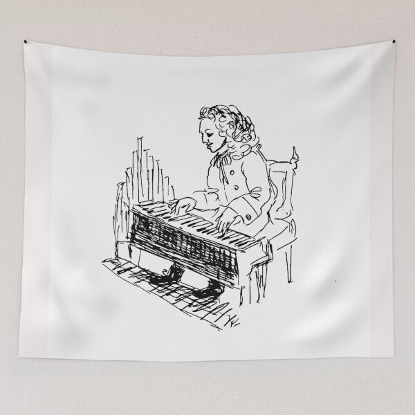 Item preview, The Organist  - The Bevilaqua original Ink  designed and sold by Helios Be. Lavsh.