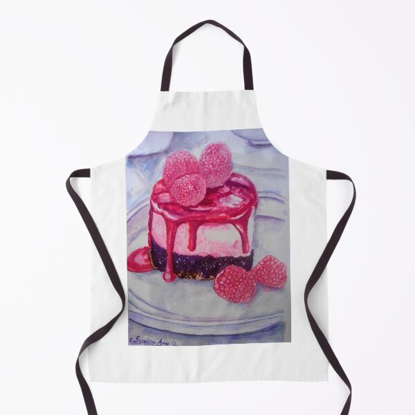 Item preview, Raspberry Cheesecake Watercolor Realistic Food Painting  designed and sold by happiartworks .
