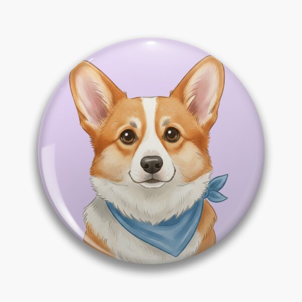 Item preview, Corgi With Bandana – Playful & Loyal Dog Illustration designed and sold by kimbo1106.