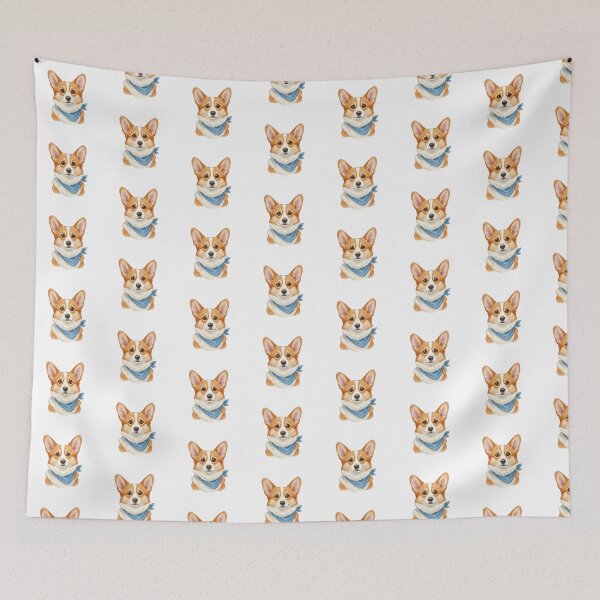 Item preview, Corgi With Bandana – Playful & Loyal Dog Illustration designed and sold by kimbo1106.