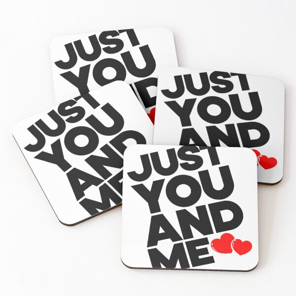 Item preview, JUST YOU AND ME, Typography Valentine's Day quotes design for Lovers, diagonal orientation designed and sold by HGstudioDesign.