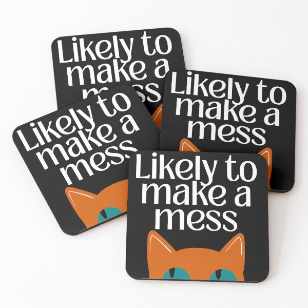 Item preview, Likely to make a Mess, Mischevous orange cat designed and sold by RubberBandBall.