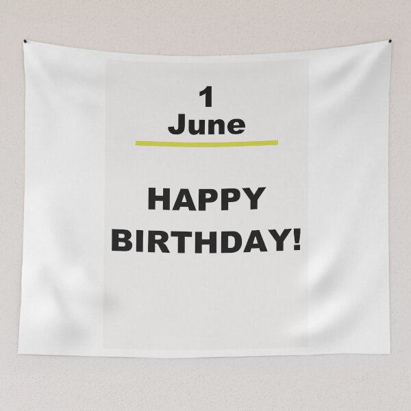 Item preview, Minimalist Happy Birthday Design — June 1 designed and sold by ariksworld.