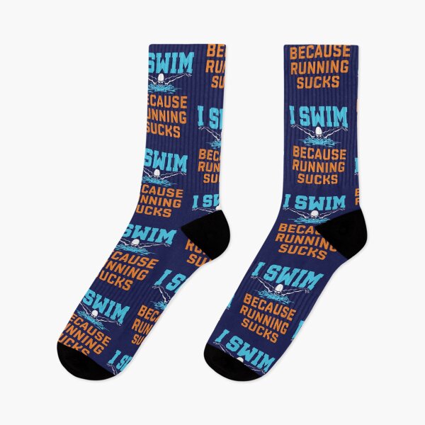Item preview, I Swim Because Running Sucks Funny Swimming Swimmer Quotes designed and sold by jaygo.