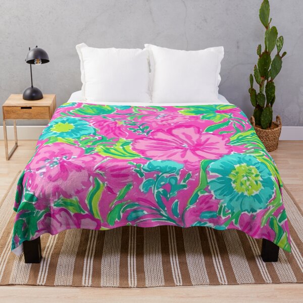 Artikelvorschau, Schicke Wildblumen in Rosa, Grün und Türkis, Palm-Beach-Flair entworfen und verkauft von SophieClimaArt.