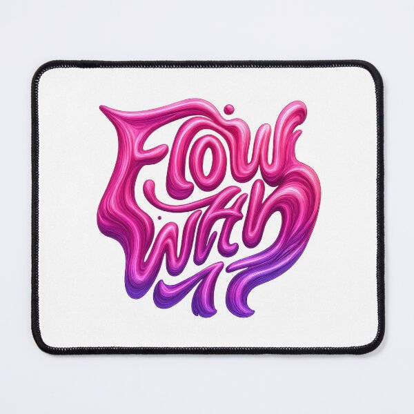 Item preview, Flow With It - Liquid Typography Art designed and sold by MKreative Studio.