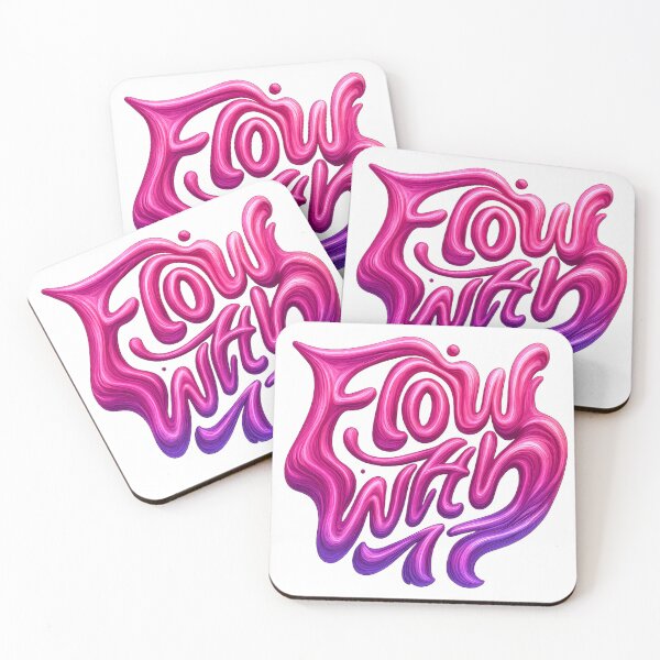 Item preview, Flow With It - Liquid Typography Art designed and sold by MKreative Studio.