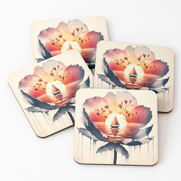 Item preview, Flower Boat, Ai Generated Art  designed and sold by ACC .