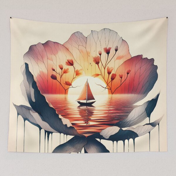 Item preview, Flower Boat, Ai Generated Art  designed and sold by ACC .