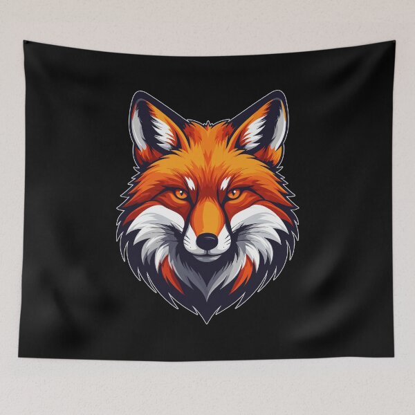 Item preview, Wild Fox Head – Forest Spirit Illustration designed and sold by drizzd.
