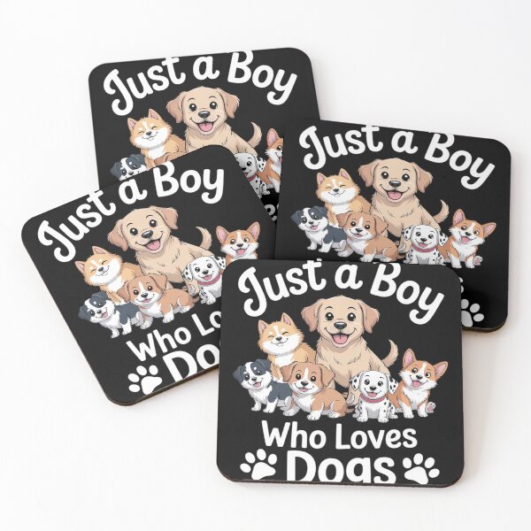 Item preview, Just A Boy Who Loves Dogs Funny Dog Lover  designed and sold by NailMolisa.