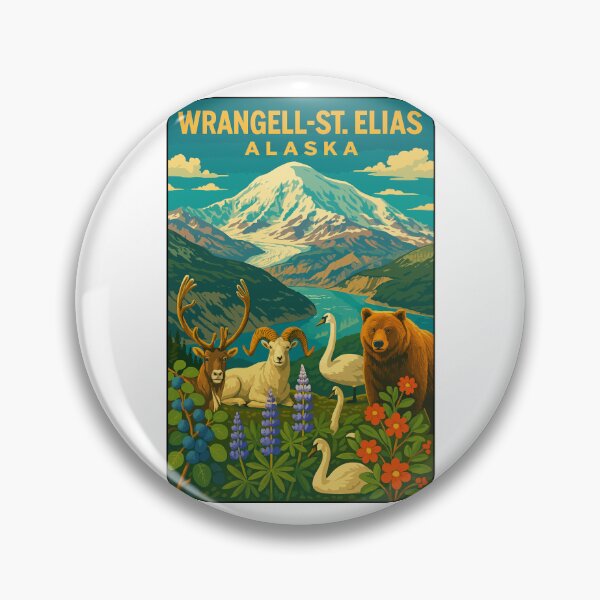 Item preview, Wrangell–St. Elias Alaska Mountain Sticker designed and sold by Ismeal Von.