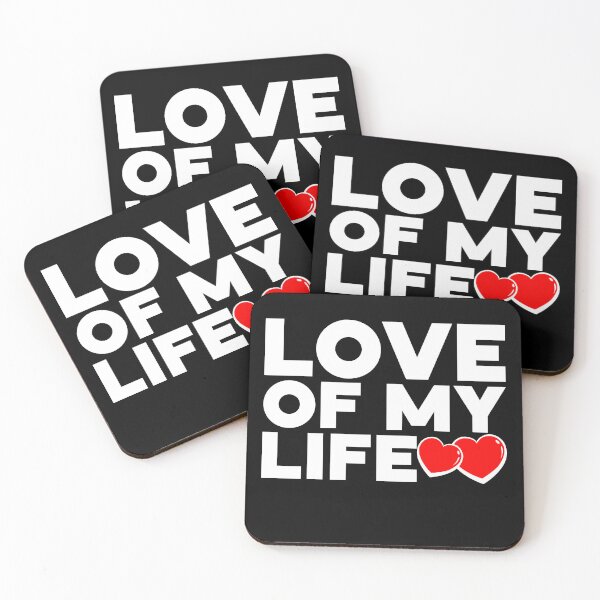 Item preview, LOVE OF MY LIFE, Typography Valentine's Day quotes design for Lovers designed and sold by HGstudioDesign.