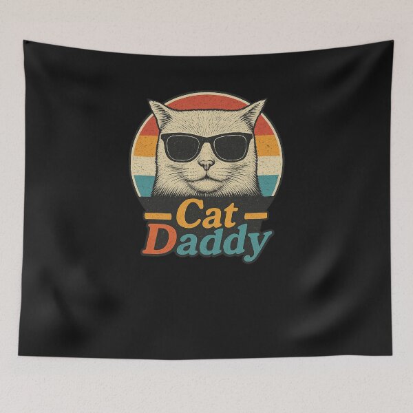 Item preview, Cat Daddy Retro Vintage Cool Cat With Sunglasses Design designed and sold by flagylART.