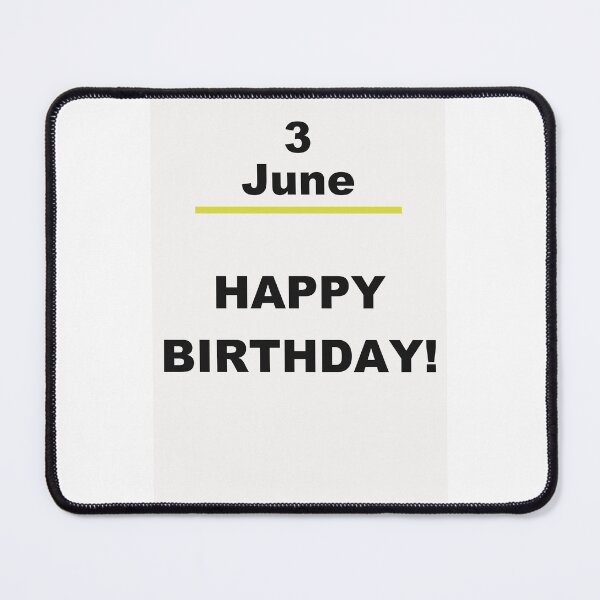 Item preview, Minimalist Happy Birthday Design — June 3 designed and sold by ariksworld.