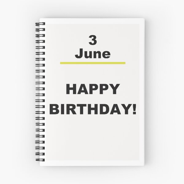 Item preview, Minimalist Happy Birthday Design — June 3 designed and sold by ariksworld.