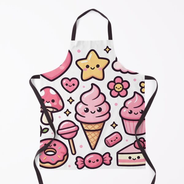 Item preview, Cute Pink Kawaii Dessert Sticker - Aesthetic Ice Cream Donut Cake Heart Graphics designed and sold by humblesoart.
