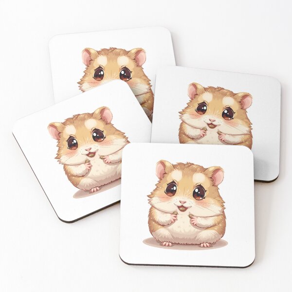 Item preview, Adorable Chubby Hamster with Big Sparkling Eyes designed and sold by atirutbeam.