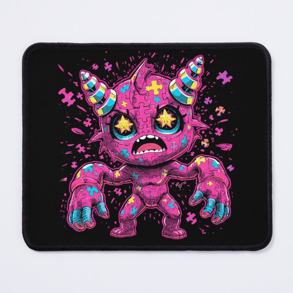 Item preview, Neon Puzzle Monster – Vibrant Pop Art Street Art Creature Illustration designed and sold by PLUSHIWORLDtm.