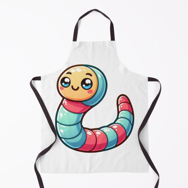 Item preview, Cute Kawaii Worm Cartoon Sticker Design designed and sold by LunaPixelStudio.