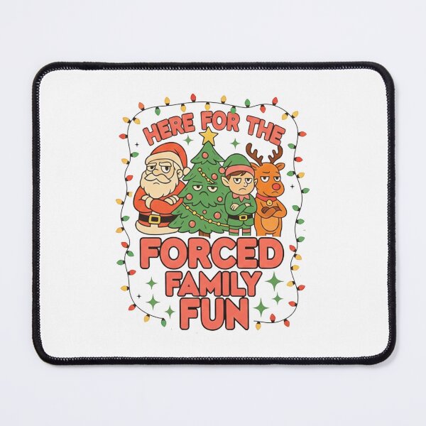 Item preview, Here for The Forced Family Fun 2025 Family Matchin Christmas T-shirt, Christmas Humor designed and sold by Marbleroad.