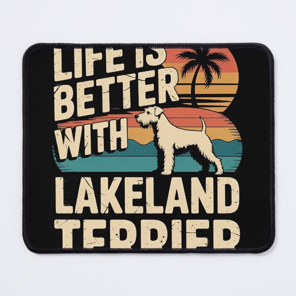 Item preview, Life Better Lakeland Terrier Vintage Dog Mom Dad  designed and sold by NailMolisa.