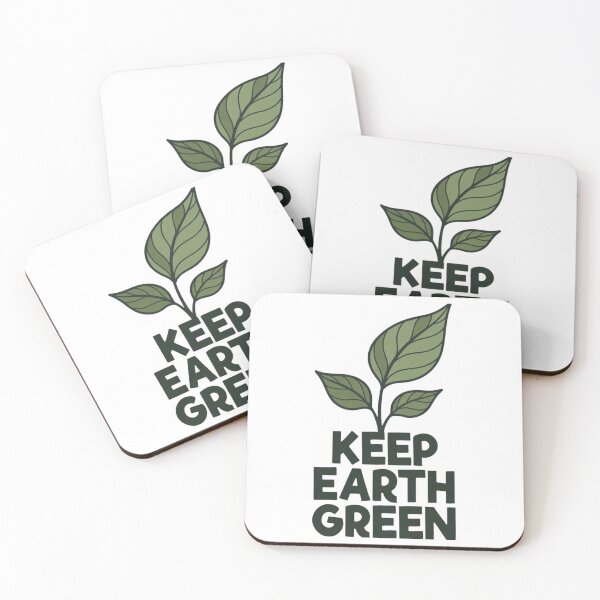 Item preview, Keep Earth Green – Minimal Eco Friendly Nature Tee designed and sold by EcoArtTees.