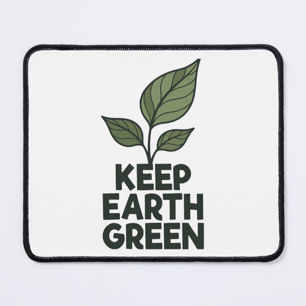 Item preview, Keep Earth Green – Minimal Eco Friendly Nature Tee designed and sold by EcoArtTees.
