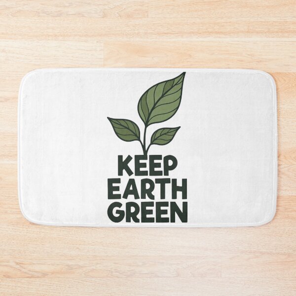 Item preview, Keep Earth Green – Minimal Eco Friendly Nature Tee designed and sold by EcoArtTees.