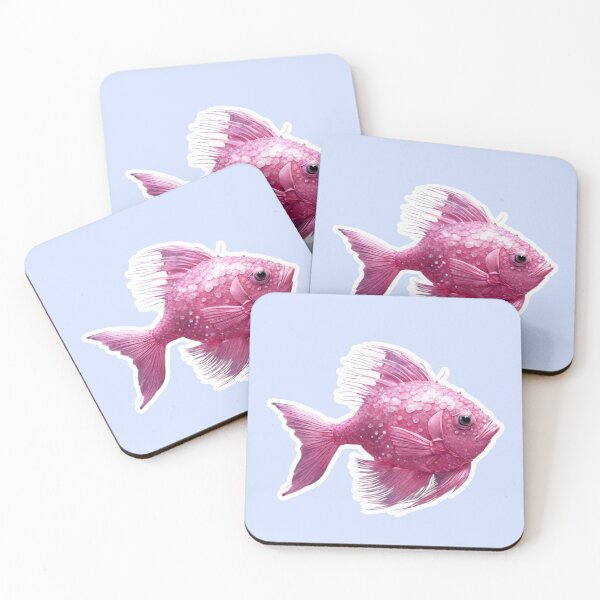Item preview, Beautiful Pink Fish, Zodiac Water Sign Pisces designed and sold by Sugar Wisdom .