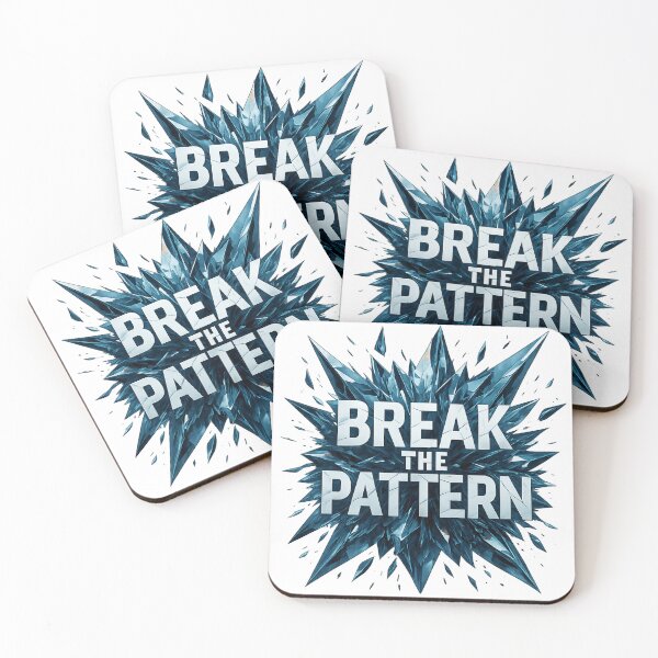 Item preview, Break the Pattern - Futuristic Crystal Explosion Typography designed and sold by MKreative Studio.