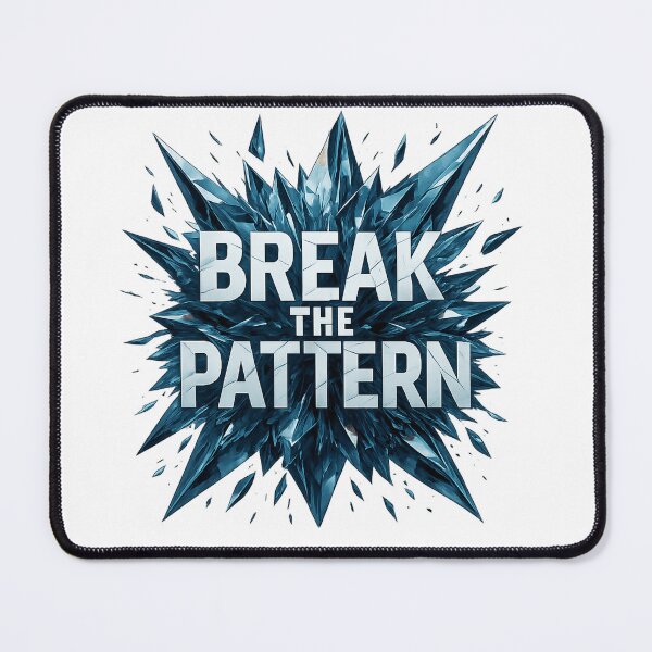 Item preview, Break the Pattern - Futuristic Crystal Explosion Typography designed and sold by MKreative Studio.