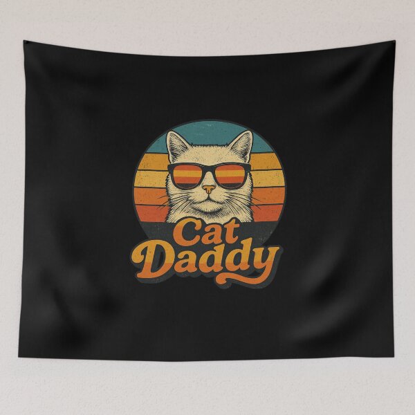 Item preview, Cat Daddy Retro Vintage Cool Cat With Sunglasses Design designed and sold by flagylART.