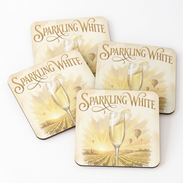 Item preview, SPARKLING WHITE BUBBLES OF JOY Vintage 1950s Celebration Poster designed and sold by Cozy-Old-Pub.