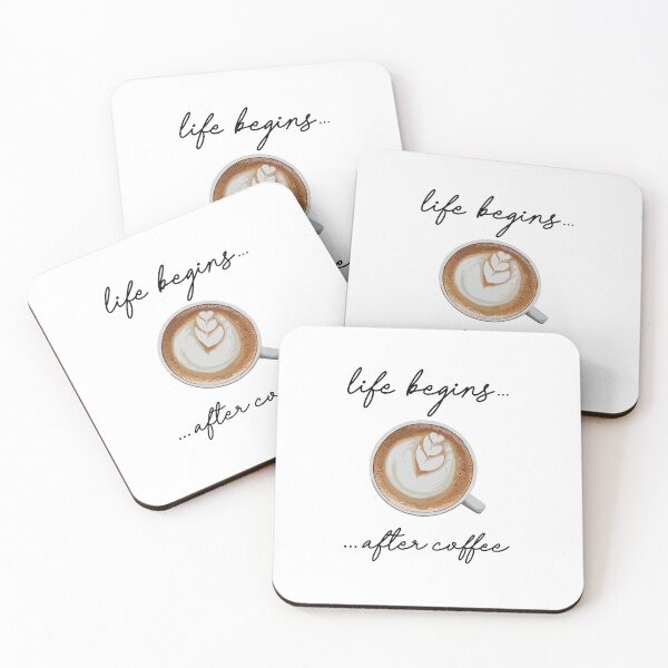 Item preview, Life begins... after Coffee designed and sold by AndyTats.