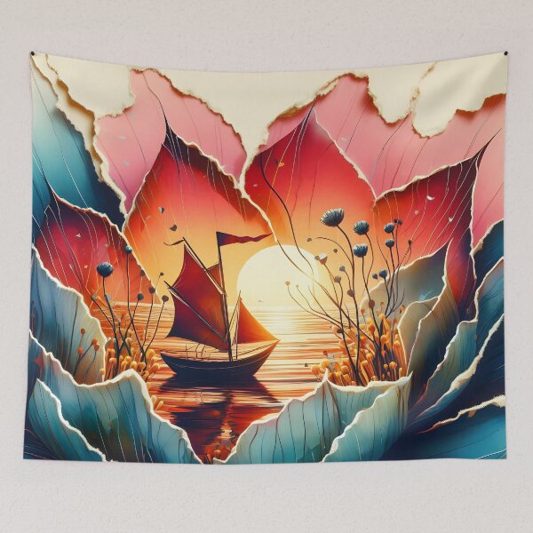 Item preview, Flower Boat, Ai Generated Art  designed and sold by ACC .
