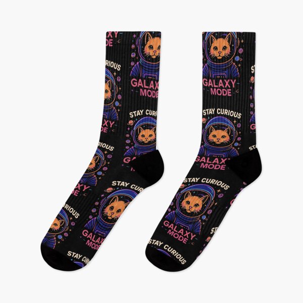Item preview, Stay Curious – Astronaut Cat in Galaxy Mode designed and sold by Dogandesighn.