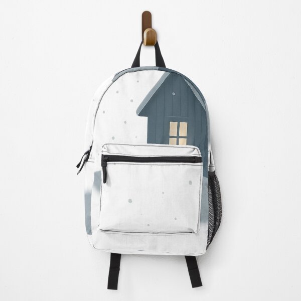 Item preview, Minimal Winter Cabin with Glowing Window – Soft Snowy Landscape designed and sold by Fernova.